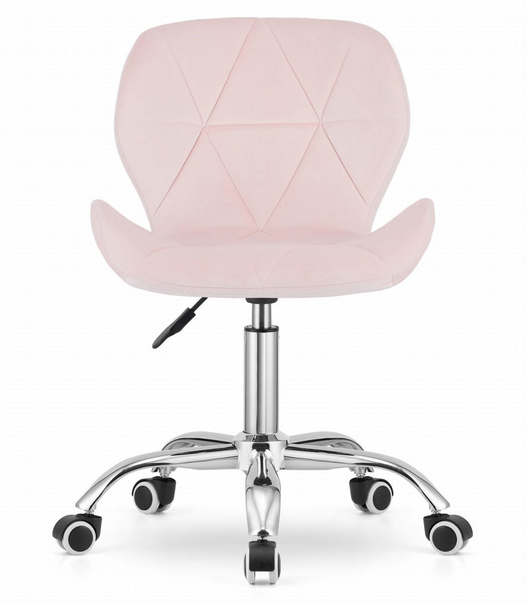 3670_DORM krzesło obrotowe aksamitne różowe_przód.jpg