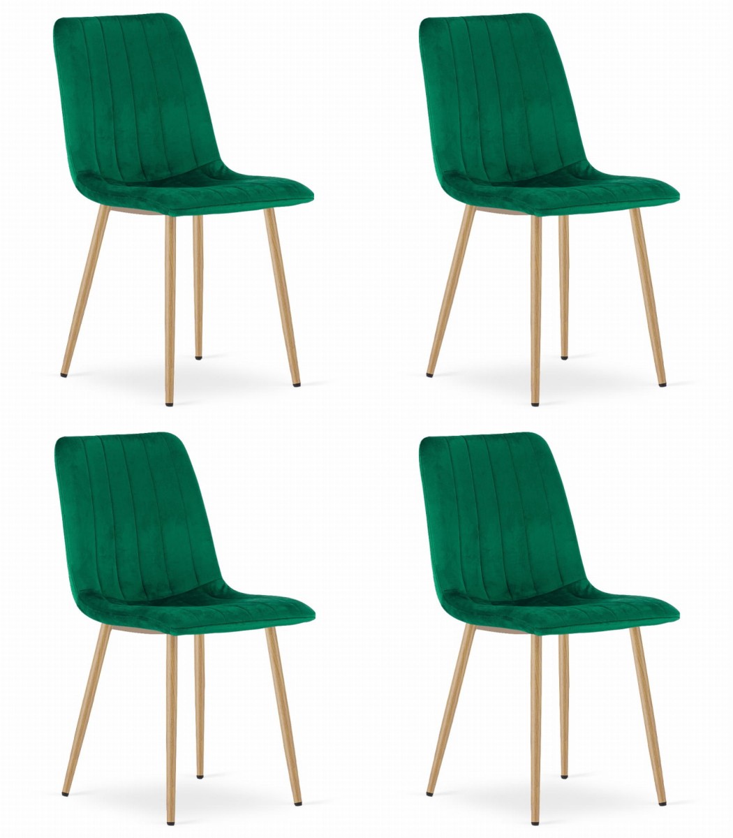3916_LAVA krzesło ciemnozielone nogi kolor drewna x4.jpg