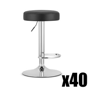 Paleta 40 szt.  - Hoker ROJST - ekoskóra czarny / baza chrom