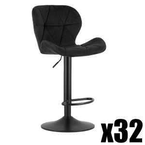 Paleta 32 szt.  - Hoker WEST - aksamit czarny / baza czarna