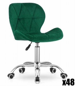 Paleta 48 szt. - Krzesło obrotowe AVOLA aksamit - zielone