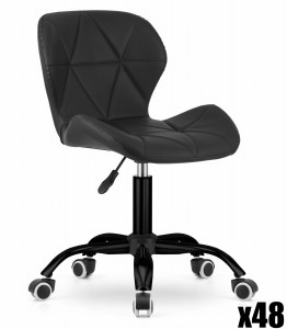 Paleta 48 szt. - Krzesło obrotowe NOTO ekoskóra - czarne