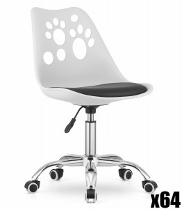 Paleta 64 szt. - Krzesło obrotowe PRINT - biało-czarne