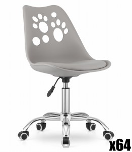 Paleta 64 szt. - Krzesło obrotowe PRINT - szare
