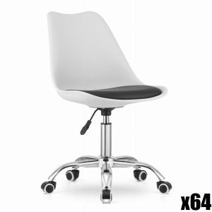 Paleta 64 szt. - Krzesło obrotowe ALBA - biało-czarne