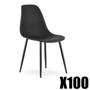 Paleta 100 szt. - Krzesło WAT czarne / nogi czarne
