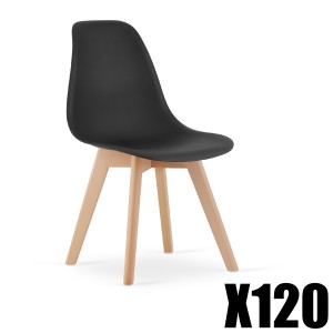 Paleta 120 szt. - Krzesło KITO czarne / nogi naturalne