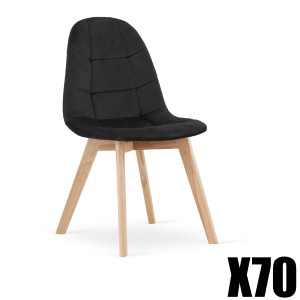 Paleta 70 szt. - Krzesło BORA - czarny aksamit