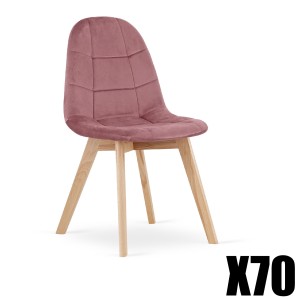 Paleta 70 szt. - Krzesło BORA - ciemny róż aksamit