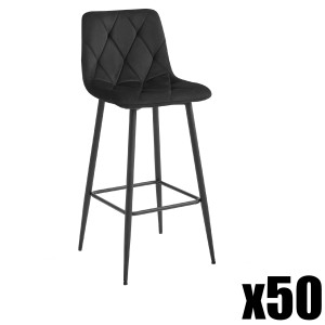 Paleta 50 szt. - Hoker ARCETO - czarny aksamit / nogi czarne