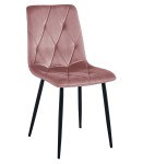 Krzesło LIBRA - róż aksamit / nogi czarne x 1