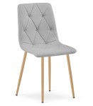 Krzesło LIBRA - jasny szary materiał / nogi kolor drewna x 1