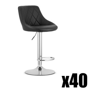 Paleta 40szt. - Hoker KAST - ekoskóra czarny / baza chrom