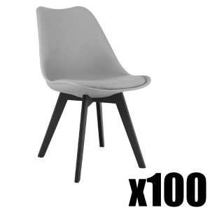 Paleta 100szt. - Krzesło MARK szare / czarne nogi (kratownica)