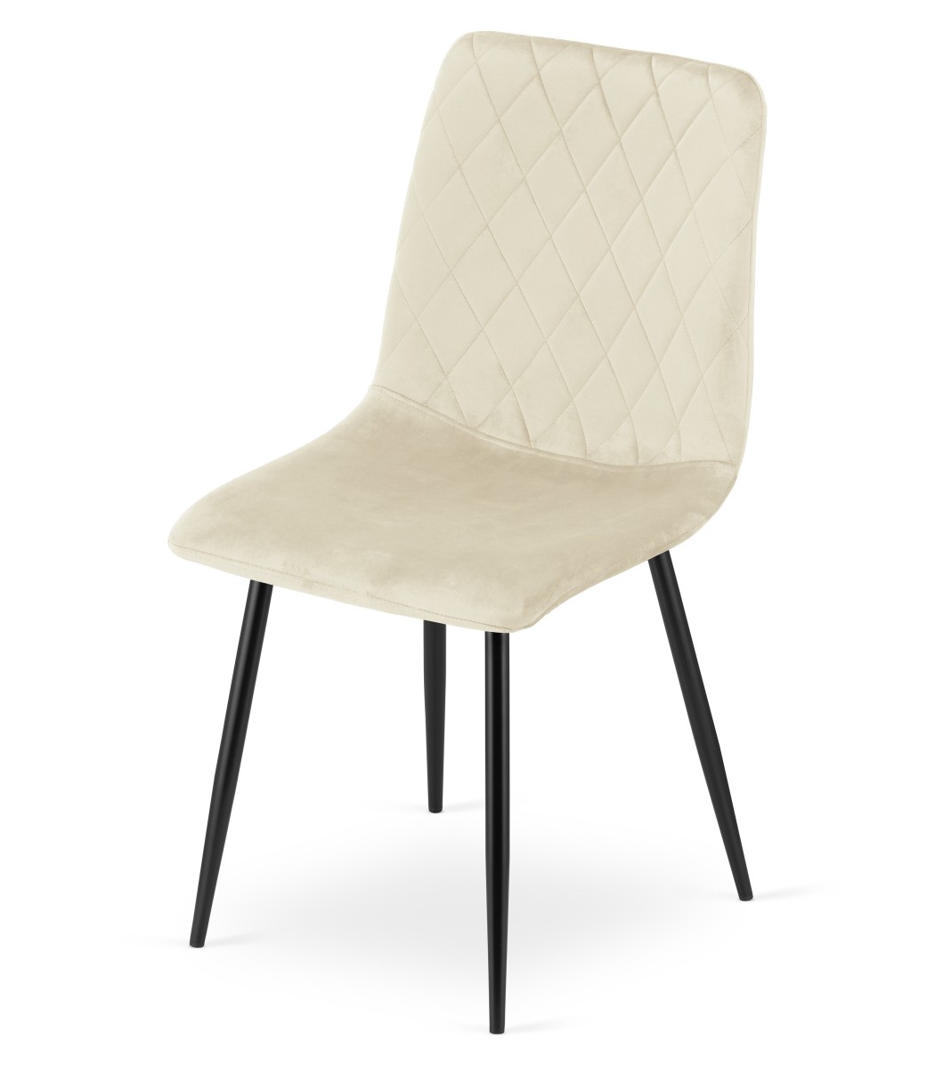 3870_krzesło TURIN beż aksamit nogi czarne_skos lewy góra.jpg