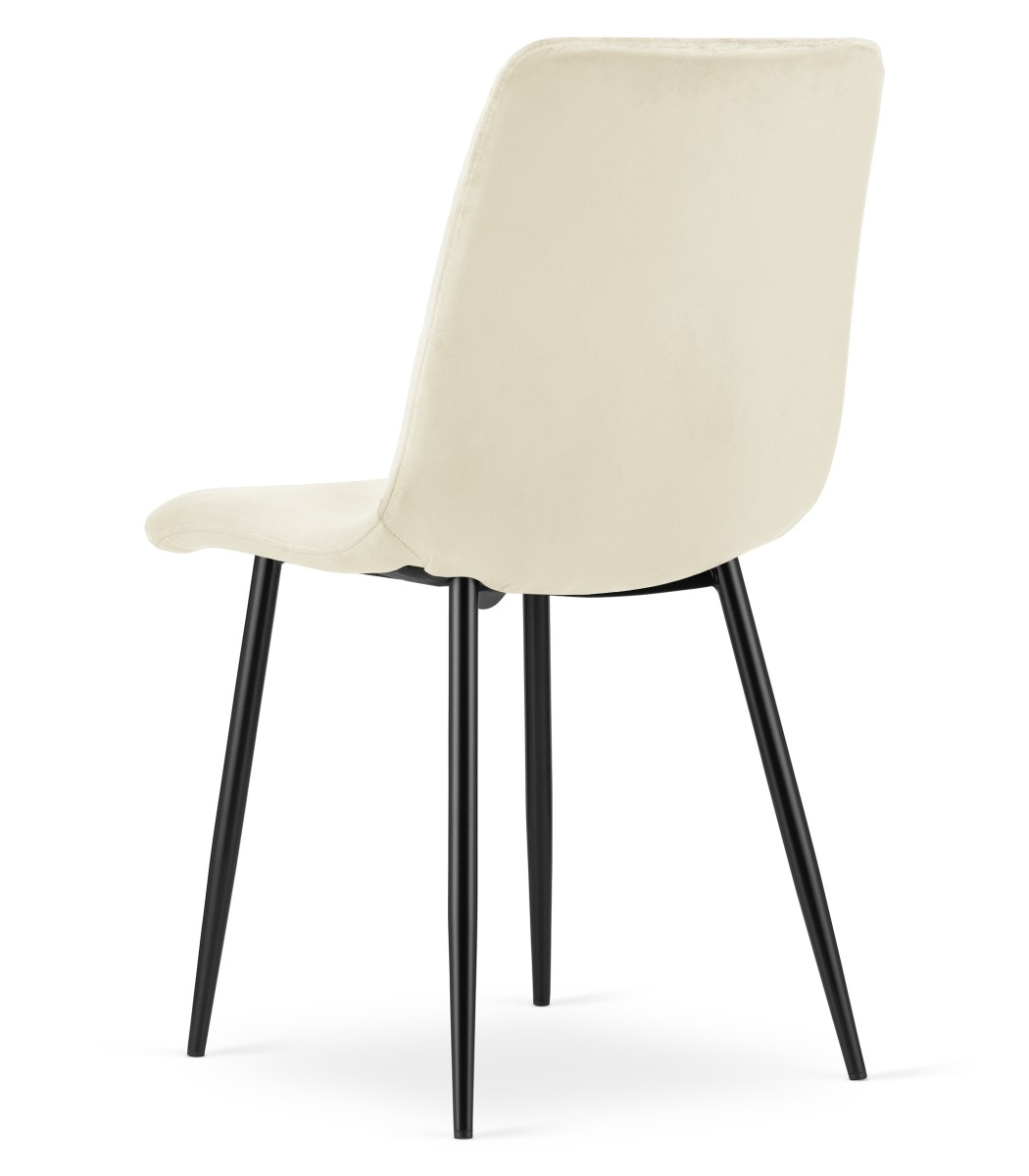 3870_krzesło TURIN beż aksamit nogi czarne_skos lewy tył.jpg