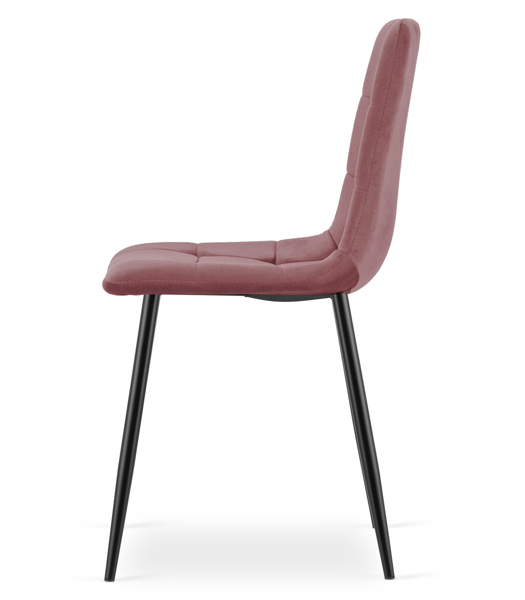 3908_krzesło KARA różowe nogi czarne_bok lewy.jpg