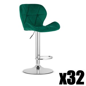 Paleta 32szt. - Hoker WEST - aksamit zieleń / baza chrom