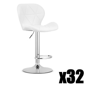 Paleta 32szt. - Hoker WEST - ekoskóra biały / baza chrom