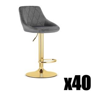 Paleta 40szt. - Hoker KAST - aksamit szary / baza złota