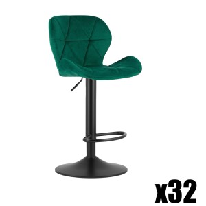 Paleta 32 szt. - Hoker WEST - aksamit zieleń / baza czarna