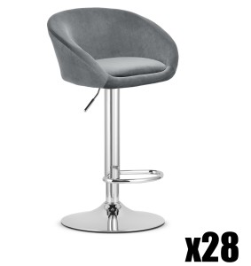 Paleta 28 szt. - Hoker EAST - aksamit szary / baza chrom