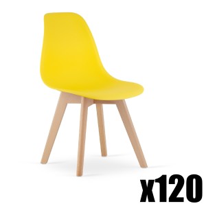 Paleta 120szt. - Krzesło KITO żółte / nogi naturalne