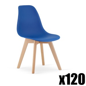 Paleta 120szt. - Krzesło KITO niebieskie / nogi naturalne