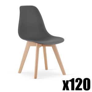 Paleta 120szt. - Krzesło KITO ciemnoszare / nogi naturalne