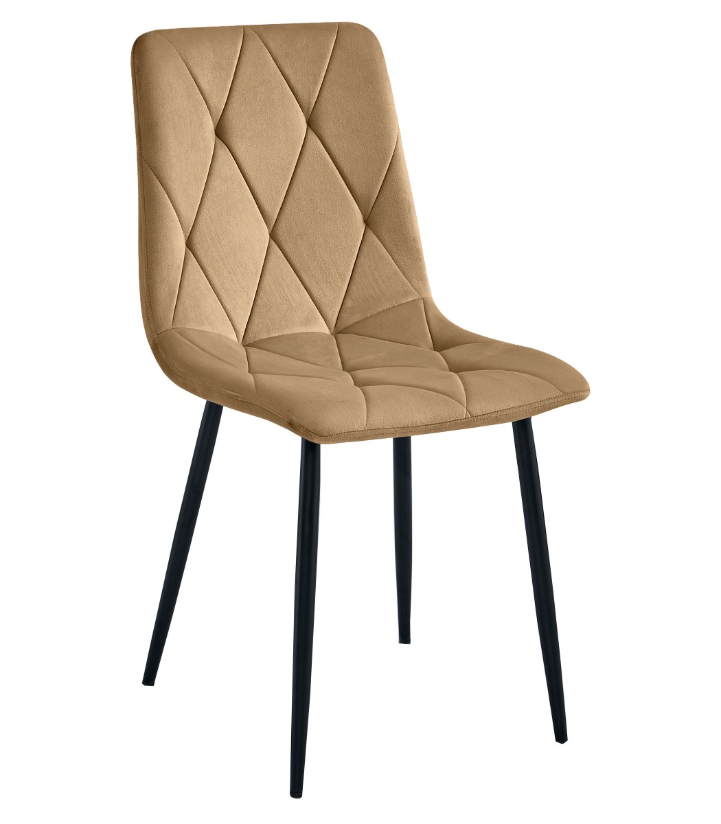 4091_Krzesło LUMINES brązowy aksamit nogi czarne_ skos prawy przód.jpg