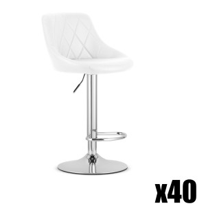 Paleta 40 szt. - Hoker KAST - ekoskóra biały / baza chrom