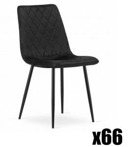 Paleta 66 szt. - Krzesło TURIN - czarny aksamit