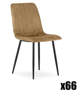 Paleta 66 szt. - Krzesło LAVA - brązowy aksamit / nogi czarne