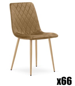Paleta 66szt. - Krzesło TURIN - brązowy aksamit / nogi kolor drewna