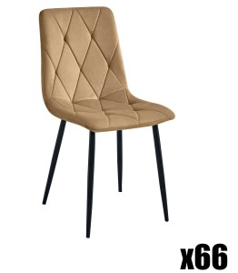 Paleta 66 szt. - Krzesło LIBRA - aksamit brąz / nogi czarne