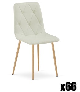 Paleta 66 szt. - Krzesło LIBRA - beż materiał / nogi kolor drewna