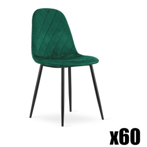 Paleta 60 szt. - Krzesło ASTI - ciemna zieleń aksamit