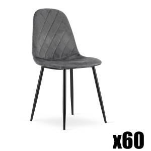 Paleta 60szt. - Krzesło ASTI - ciemny szary aksamit