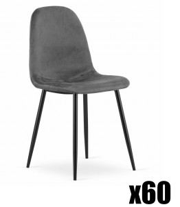 Paleta 60 szt. - Krzesło COMO - ciemny szary aksamit