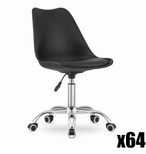 Paleta 64szt. -Krzesło obrotowe ALBA - czarne / baza chrom
