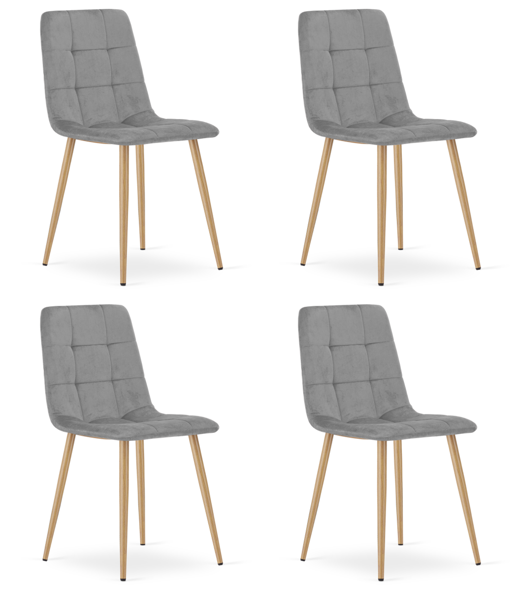 4088_krzesło CUBE jasny szary aksamit nogi kolor drewna_skos prawy przód_4.png