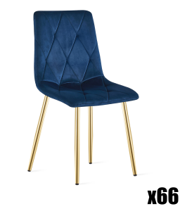 Paleta 66szt. - Krzesło LIBRA - aksamit granat / nogi złote