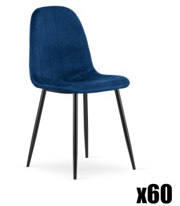 Paleta 60szt - Krzesło PADVA - aksamit granat / nogi czarne