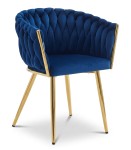 Krzesło ORION - aksamit granat / nogi złote x 1