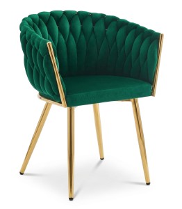 Krzesło ORION - aksamit zieleń / nogi złote x 1
