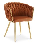 Krzesło ORION - aksamit miedziany / nogi złote x 1