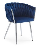 Krzesło ORION - aksamit granat / nogi chrom x 1