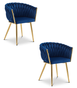 Krzesło ORION - aksamit granat / nogi złote x 2