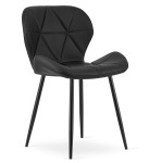 Krzesło MANGO - ekoskóra czarna / nogi czarne x 1