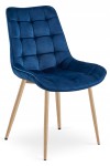 Krzesło BERA - aksamit granat / nogi dąb x 1